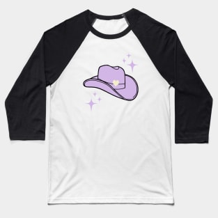 Lavender Cowgirl Hat With Heart Baseball T-Shirt